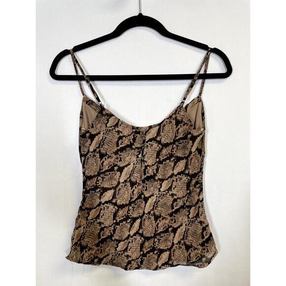 ASTR THE LABEL Darla Cowl Neck Snake Print Cami Tank Top Brown Size S - Picture 5 of 12